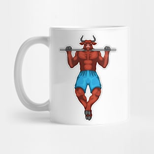 Bull Bodybuilder Pull ups Bodybuilding Mug